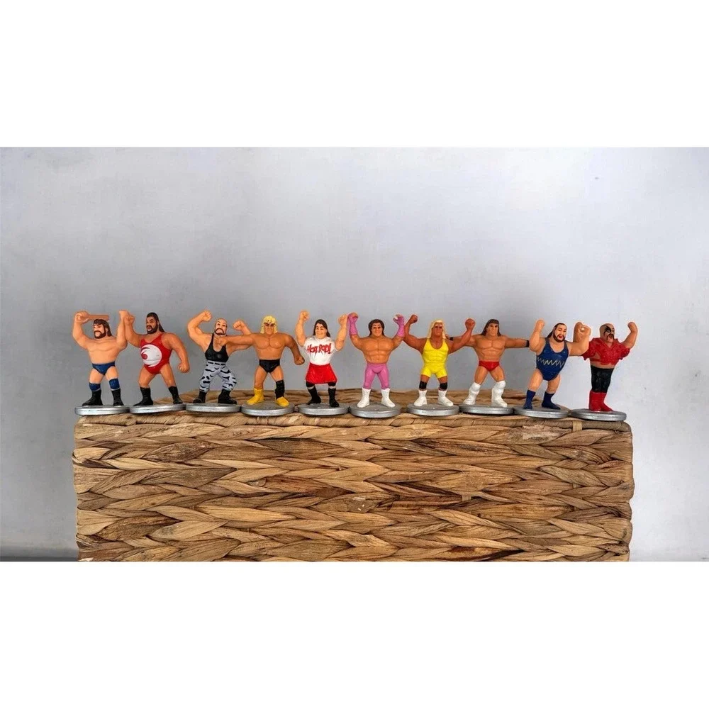 VINTAGE HASBRO WWF LOT SET OF‎ 10 MINI ROYAL RUMBLE WRESTLING ACTION FIGURES WWE